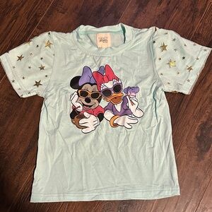 Disney Kids' Light Green T-Shirt with Minnie and Daisy